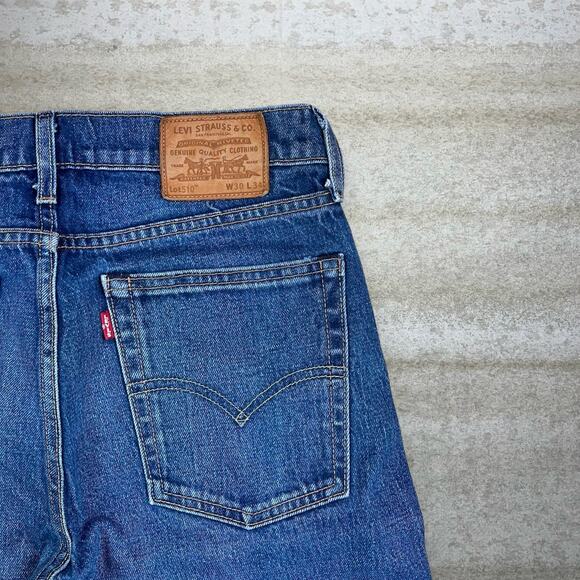 Big E Levis 510 Jeans Slim Fit Tapered Ankle Dark Wash Denim - Picture 3 of 5